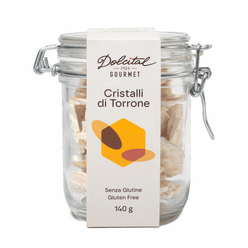 Cristalli in vaso di vetro