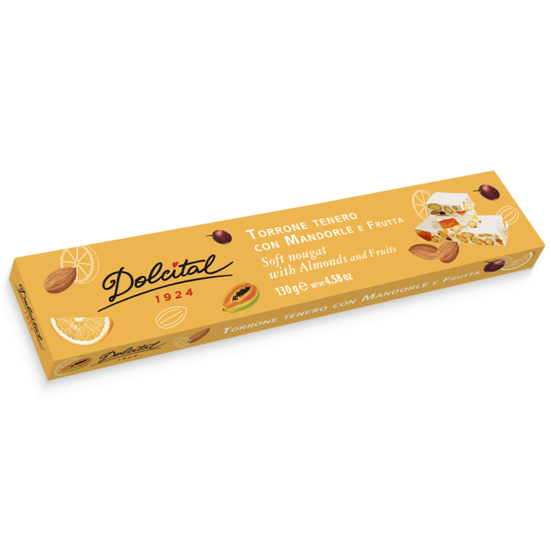 Torrone tenero con mandorle e frutta