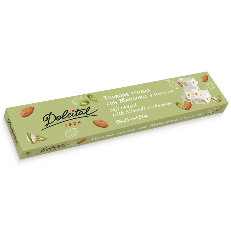 Torrone tenero con mandorle e pistacchi