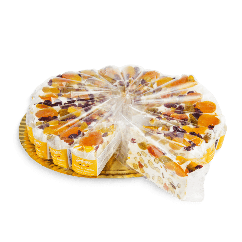 Torta di torrone frutta candita e mandorle