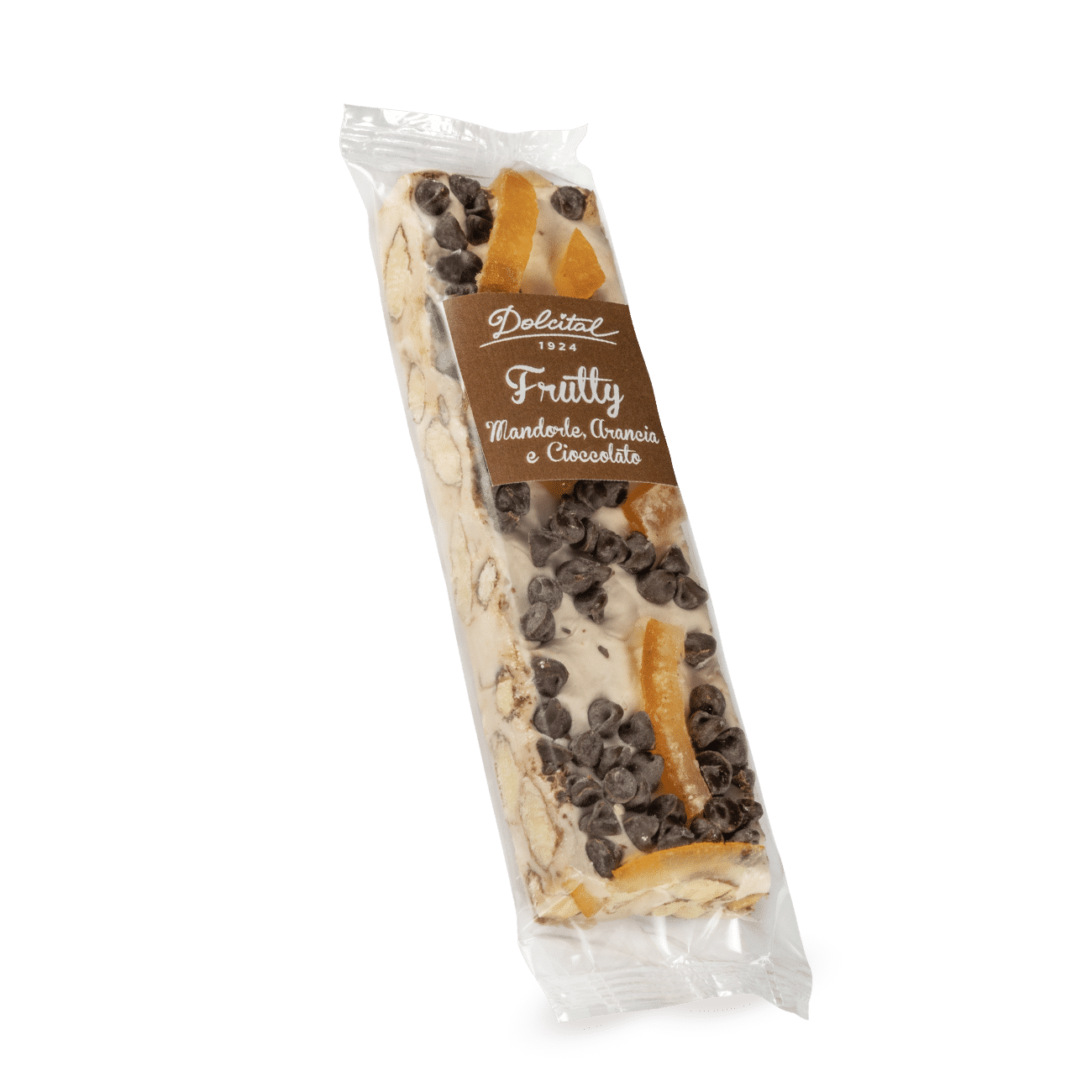 Torrone Frutty mandorle, arancia e cioccolato